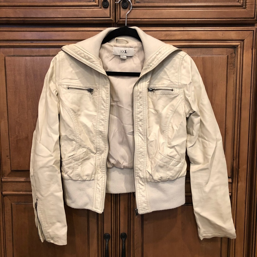 Tan leather jacket